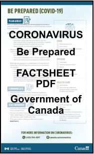 CORONAVIRUS Be Prepared  FACTSHEET PDF Government of Canada