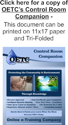 Click here for a copy of OETC’s Control Room Companion -  This document can be printed on 11x17 paper and Tri-Folded
